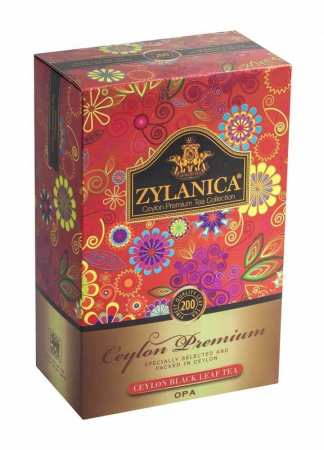 Чай Zylanica Ceylon Premium, чёрный листовой, OPА, 200 гр