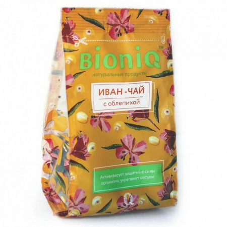 Чай травяной BioniQ "Иван-чай с облепихой", 35 гр