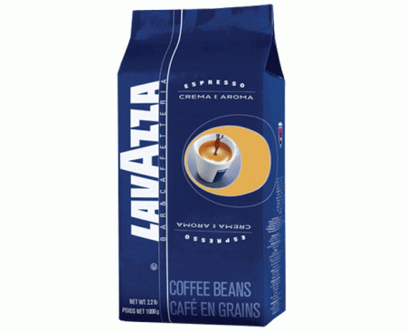 Кофе в зернах Crema e Aroma blue, пакет 1 кг, Lavazza