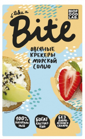 Крекеры Take a Bite "Овсяные с морской солью", 200 гр