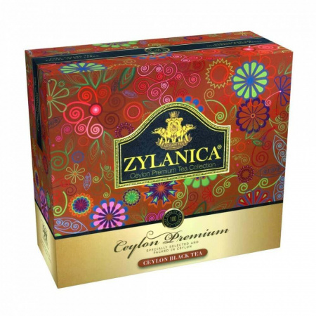 Чай Zylanica Ceylon Premium, чёрный, 100 пакетиков