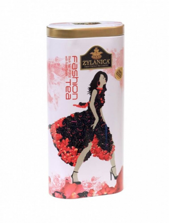 Чай Zylanica Fashion Tea, чёрный листовой с лепестками роз, Pekoe, 100 гр