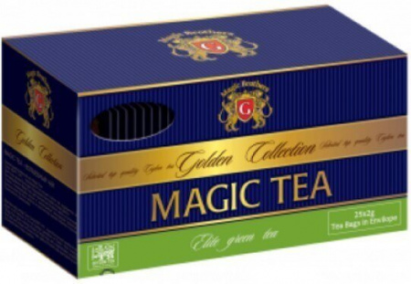 Чай Magic Brothers "Golden Collection", зелёный цейлонский, 25 пакетиков