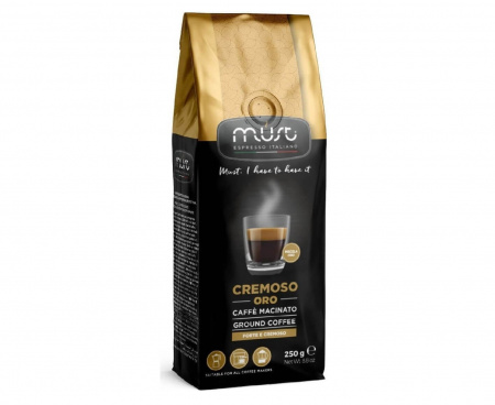 КОФЕ МОЛОТЫЙ CREMOSO ORO, 250 Г, MUST