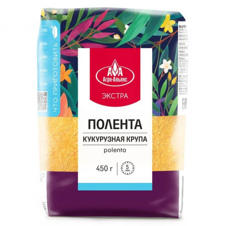 Полента Агро-Альянс Экстра "Кукурузная крупа", 450 гр