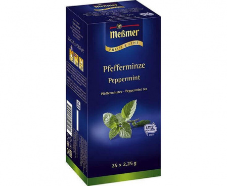 Чай травяной пакетированный Мята перечная, 25х2.25 г, Messmer