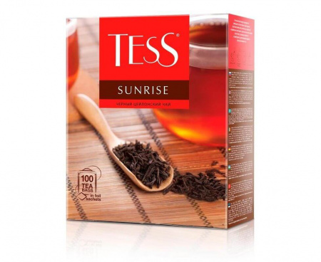 Чай черный Sunrise, 100 пакетиков, Tess