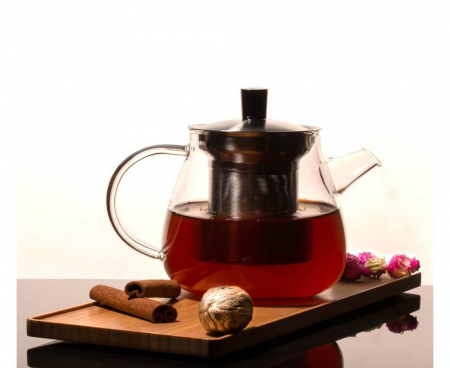 Заварочный чайник 600 мл, прозрачный, линия GLASS TEA POT, SAMADOYO
