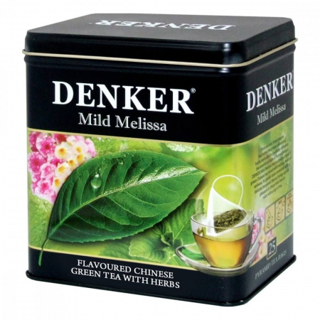 Чай Denker "Mild Melissa", зеленый с добавками, 25 пирамидок
