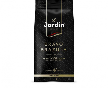 Кофе молотый Bravo Brazilia, вакуумный пакет 250 г, Jardin