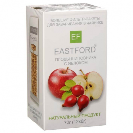 Чайный напиток Eastford "Плоды шиповника с яблоком", 12 пакетиков