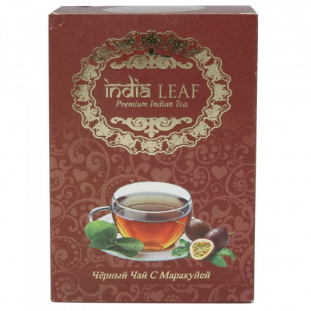 Чай India leaf "С маракуйей", черный листовой с добавками100 гр