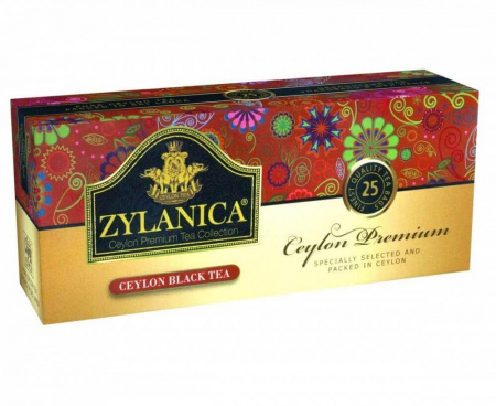 Чай Zylanica Ceylon Premium, чёрный, 25 пакетиков
