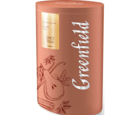 Чай черный листовой Spicy Pear, с грушей и специями, 100 г, Greenfield