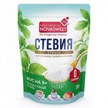 Сахарозаменитель Novasweet "Стевия", 200 гр