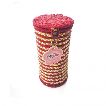 Чай Plum Snow "Чёрный чай Пуэр", чёрный листовой в плетёной упаковке, 100 гр