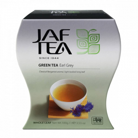 Чай Jaf Tea "Earl Grey", зеленый с бергамотом, 100 гр