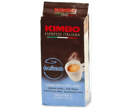 Кофе молотый Decaffinato(без кофеина), 250 г, KIMBO
