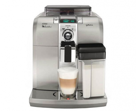 Кофемашина Syntia Cappuccino (PHILIPS SAECO HD-8838/09), серебристая, нержавеющая сталь, Saeco