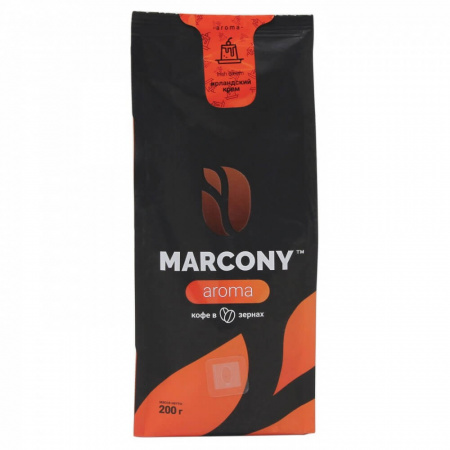 Кофе Marcony "Aroma | Cо вкусом Ирландского крема", в зёрнах, 200 гр