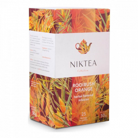 Чай Niktea "Rooibush Orange", травяной, 25 пакетиков