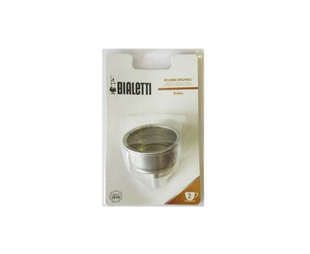 Фильтр-воронка для гейзерных кофеварок Bialetti Brikka Elite на 2 чашки из алюминия, В БЛИСТЕРНОЙ УПАКОВКЕ, BIALETTI