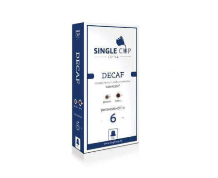 Кофе в капсулах Decaf, 10 шт., Singlecup