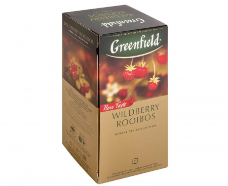 Чай травяной Wildberry Rooibo, 25 пакетиков, Greenfield