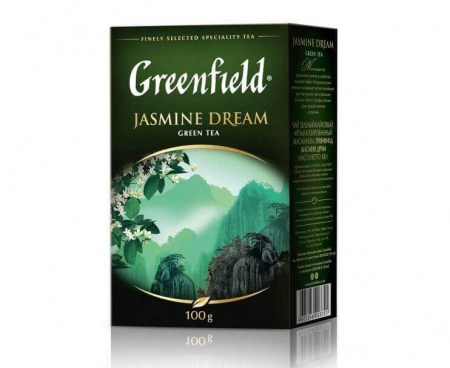 Чай зеленый ароматизированный листовой Jasmine Dream, 100 г, Greenfield