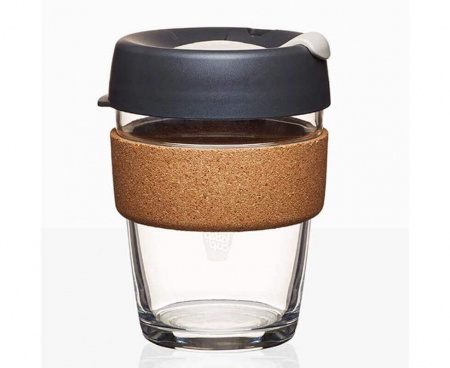 Кружка Press limited, 340 мл, черная, стекло, KeepCup