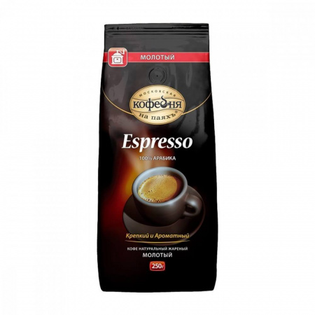 Кофе Московская кофейня на паяхъ "Espresso", молотый, 250 гр