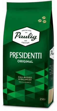 Кофе Paulig "Presidentti Original", в зёрнах, 250 гр