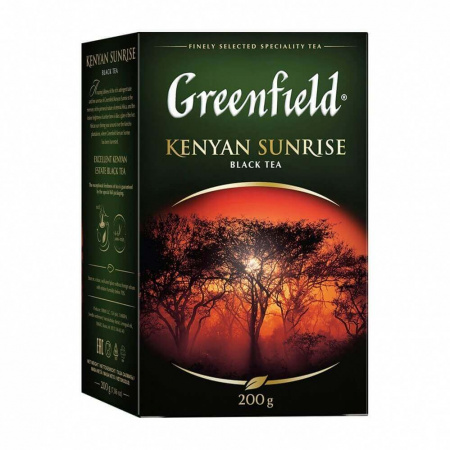 Чай Greenfield "Kenyan Sunrise", черный листовой, 200 гр