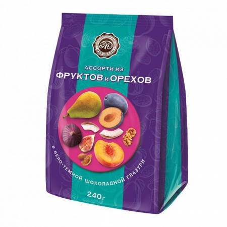 Конфеты Микаелло "Ассорти из фруктов и орехов", 240 гр