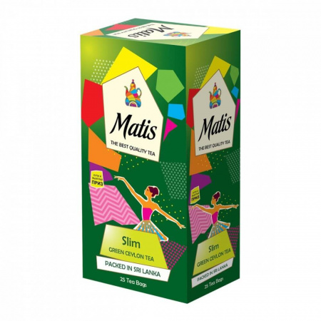 Чай Matis "Slim", зелёный с добавками, 25 пакетиков