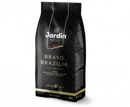 Кофе молотый Bravo Brazilia, вакуумный пакет 250 г, Jardin