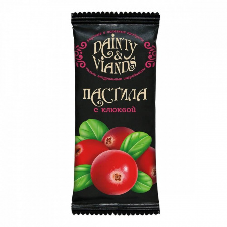 Батончик Dainty & Viands "Пастила с клюквой", 40 гр