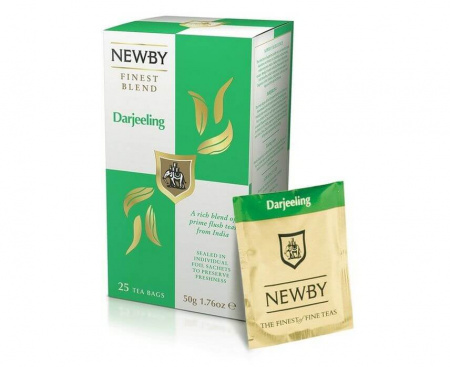 Чай черный с мускатом Darjeeling, 25 пакетиков, Newby