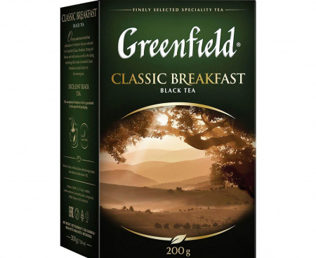 Чай черный листовой Classic Breakfast, 200 г, Greenfield