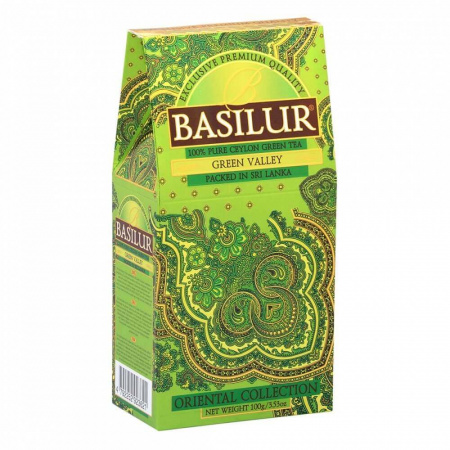 Чай Basilur "Green Valley", зеленый листовой, 100 гр