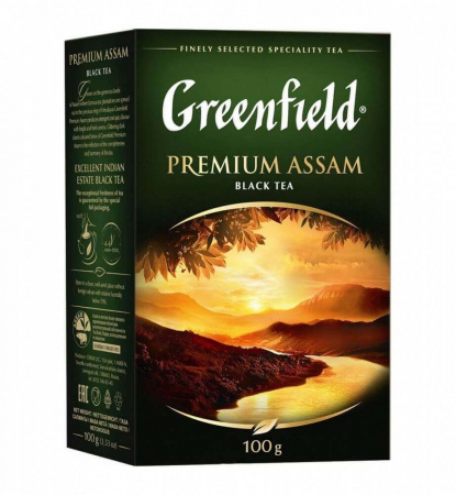 Чай Greenfield "Premium Assam", черный листовой, 100 гр