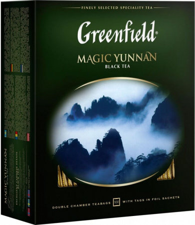 Чай Greenfield "Magic Yunnan", черный, 100 пакетиков