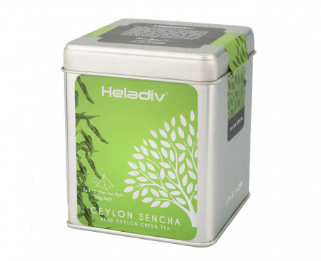 Чай зеленый TIN PYRAMID CEYLON SENCHA, 15 пирамидок, Heladiv