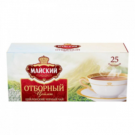 Чай Майский "Отборный", черный, 25 пакетиков