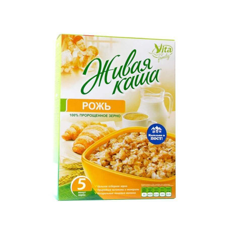 Каша Vita "Рожь", хлопья цельнозерновые с проростками, 300 гр