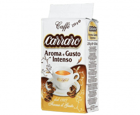 КОФЕ МОЛОТЫЙ AROMA E GUSTO INTENSO, ВАК.УП. 250 Г, CARRARO