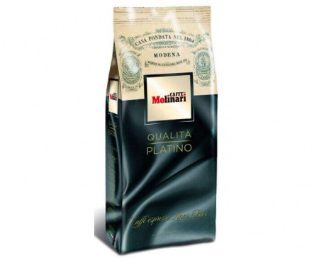 Кофе в зернах Platino, 70% арабика/30% робуста, пакет 1 кг, Molinari