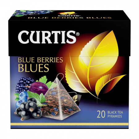 Чай Curtis "Blue Berries Blues", черный с добавками, 20 пирамидок