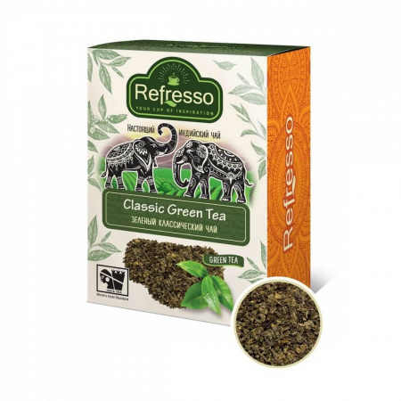 Чай Refresso "Classic Green Tea", зеленый крупнолистовой, 250 гр