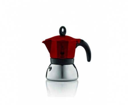 Гейзерная кофеварка MOKA INDUZIONE на 6 чашек 300 мл, красная, Bialetti